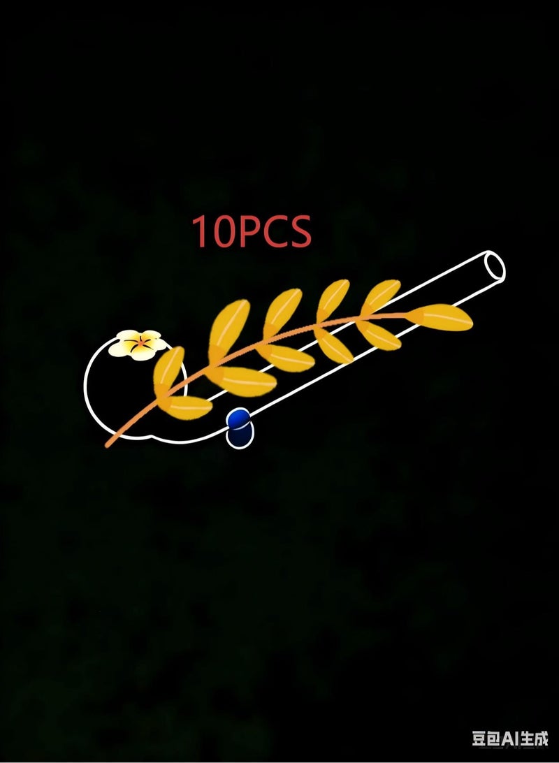 10 قطع من ملحقات مصباح الزيت الزجاجي المقاوم للحرارة عالي الجودة، مصنوع من مادة البوروسيليكات الطبية لاستخدام طويل الأمد، شفاف.